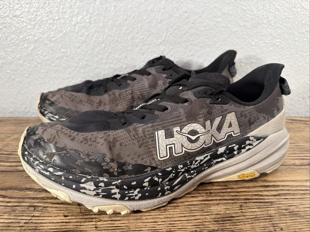 Hoka Speedgoat 6 Black/Stardust Men’s US 11 D Medium 1147791 BKSTR
